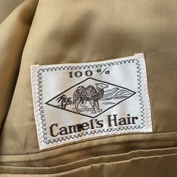 Club Room Tan Beige 100% Camel Hair sport coat jacket blazer No Size Tag Men’s - Picture 6 of 8